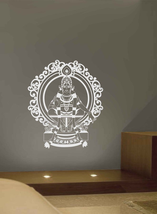 WallDesign ملصق أيابا سوامي من وول ديزاين لتزيين الجدران، لون فضي (صغير) - ارتفاع 12 بوصة × عرض 10 بوصات - Image 2