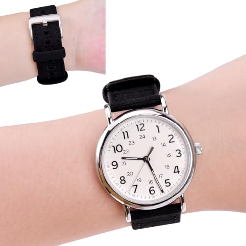 Ritche Christmas Gift 20mm Vintage Canvas Wristbands Watch Bands Replacement Quick Release Watch Straps for Men, White Elephant Gifts, Stocking Stuffers for Men, Father's Day gifts - Image 3