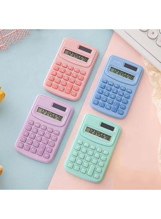 A set of school tools (calculator, pencil case, geometric tools, notebook, 3-color highlighter, corrector, pen, pencil) - Image 3