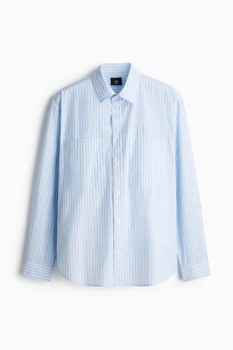 H&M  Loose Fit Poplin Shirt for Men | Best Price UAE