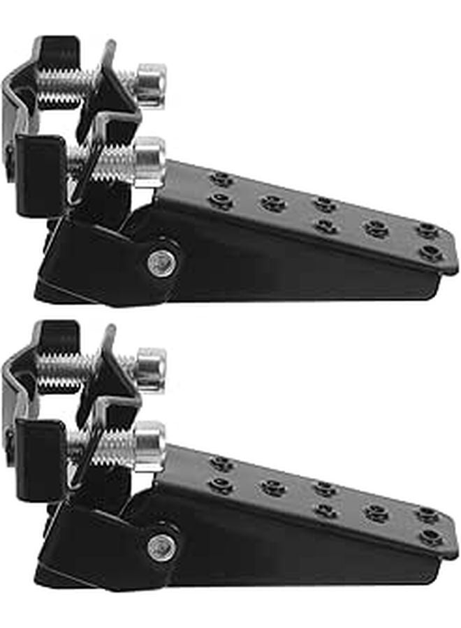 Universal Fit Motorcycle Front Rear Foot Pegs Metal Pedal Pair Black - Image 1