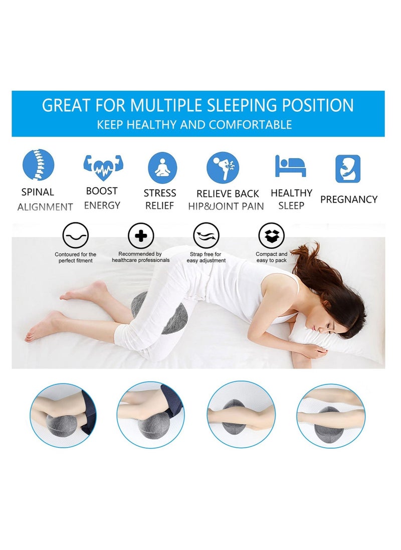 Ergonomic Memory Foam Knee Pillow for Side Sleepers - Cooling Leg Support for Back Pain Relief, Sciatica & Pregnancy Comfort  - Image 2