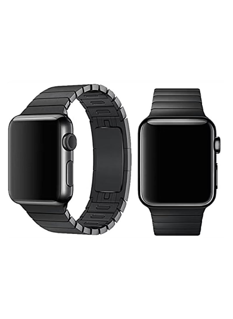 ديفيا سوار ساعة Devia Elegant Series متوافق مع Apple Watch 42/44 مم / مقاوم للماء / حزام معصم بديل مناسب لساعة Apple الذكية من الجيل الخامس (1/2/3/4/5) - أسود - Image 1