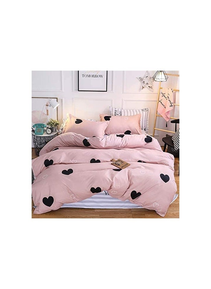 MOON HOME - King/Queen/Single size Soft and Breathable Microfiber Hypoallergenic Beautiful Design Duvet Cover Set ,set includes 1 Comforter Cover, 1 Fitted Bedsheet, 4 Pillowcases - Image 1