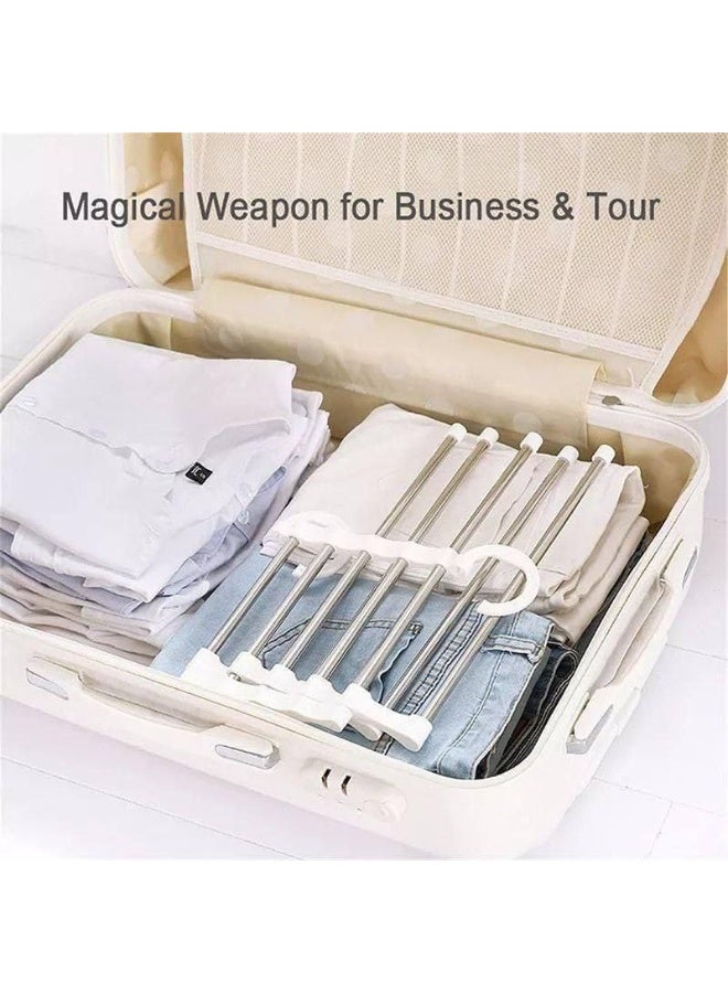 علاقة تنظيم خزانة الملابس متعددة الأغراض من الفولاذ المقاوم للصدأ - تصميم موفر للمساحة لتعليق السراويل والشالات والأوشحة - أسود - Image 2