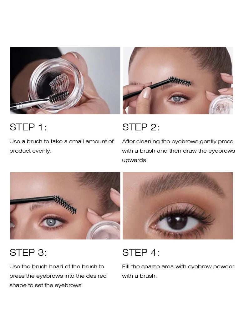 Kiss Beauty - مجموعة صابون الحواجب، جل الحواجب 4D جل تثبيت الحواجب طويل الأمد، بلسم مكياج الحواجب المقاوم للماء، مستحضرات التجميل - Image 1