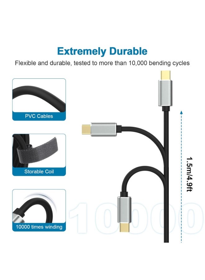 كابل USB C إلى USB 3.0 Micro B بطول 5 قدم متوافق مع كاميرات Canon EOS وNikon وأقراص Seagate وToshiba وSamsung وWD الخارجية - Image 2