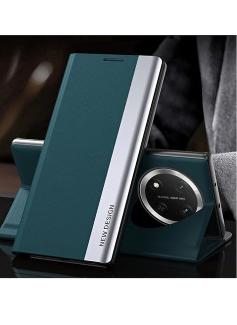 Case Compatible with Honor X9c (5G), Electroplated Frosted Magnetic Anti-fall Phone Case with Stand Function, Skin-friendly Shockproof Protective Cover