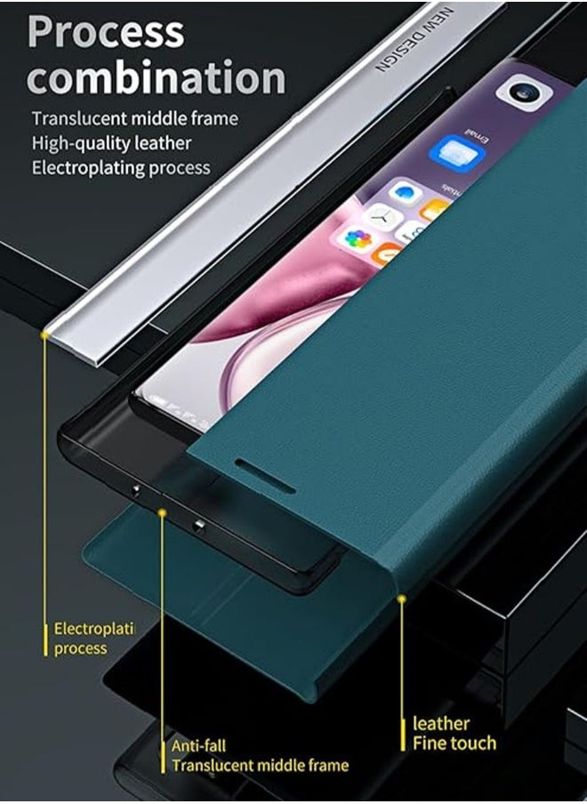 Generic - Case Compatible with Honor X9c (5G), Electroplated Frosted Magnetic Anti-fall Phone Case with Stand Function, Skin-friendly Shockproof Protective Cover - Image 1
