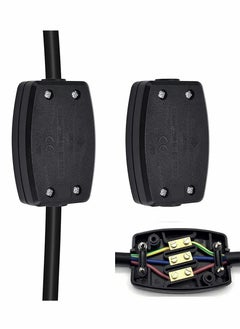 3 Terminal Electrical Junction Box, 2 Pcs Cable Joiner Box Set, In-line Connector 250v 13A