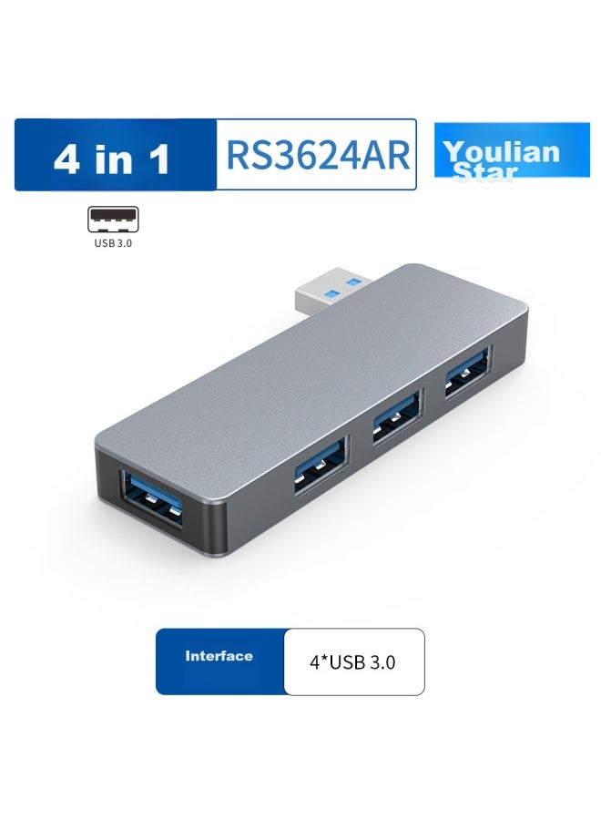 Union Star Youlianxing Full Usb 3.0 Hub Expansion Dock, 4 Ports On Right Side, Direct Plug-in Hub Splitter, One-to Laptop Adapter Converter Ylx-rs3624ar - Image 3