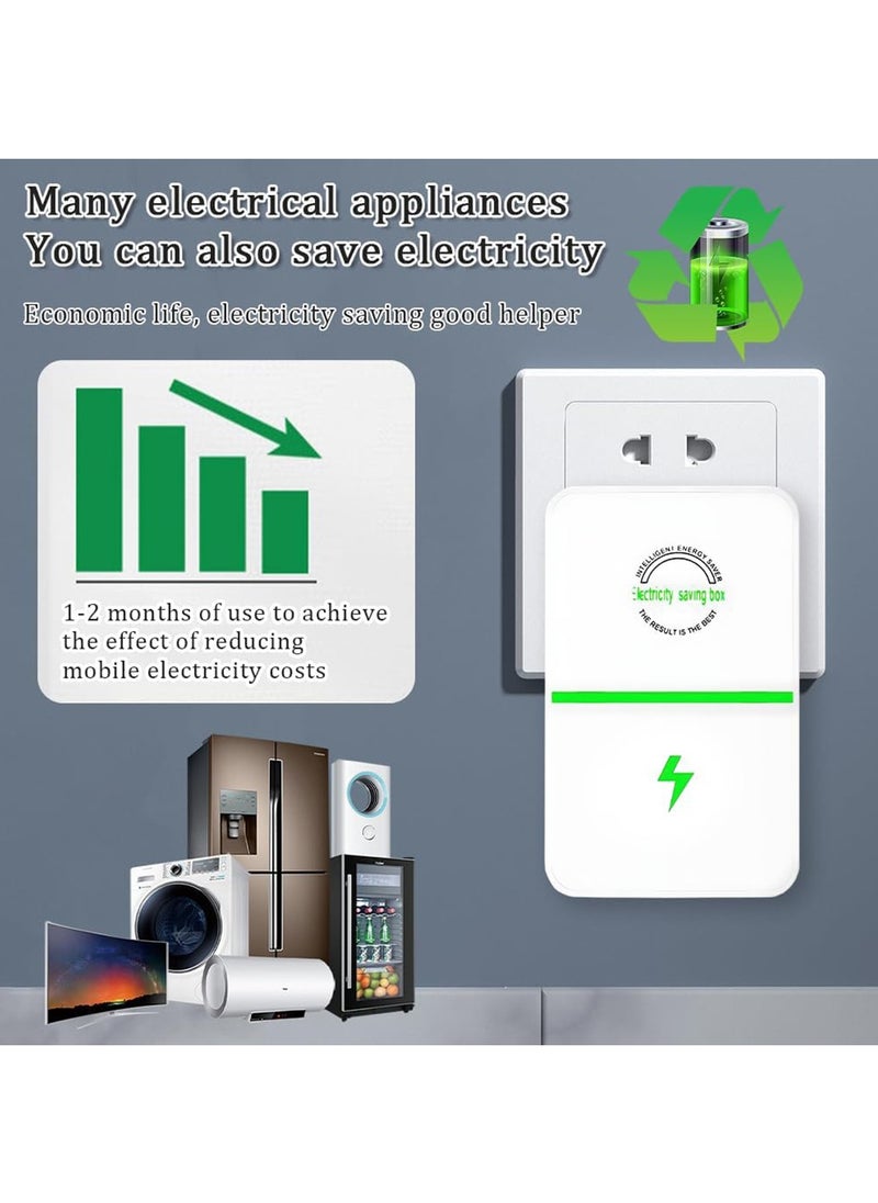 Generic - 2 Pack Energy Saving Device Household Energy-saving Appliances with UK Plug Smart Electricity Saving Box High Efficiency - Image 1