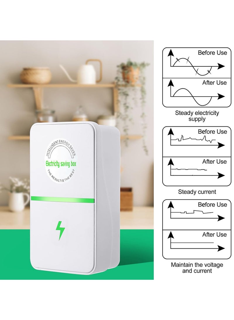 Generic - 2 Pack Energy Saving Device Household Energy-saving Appliances with UK Plug Smart Electricity Saving Box High Efficiency - Image 1