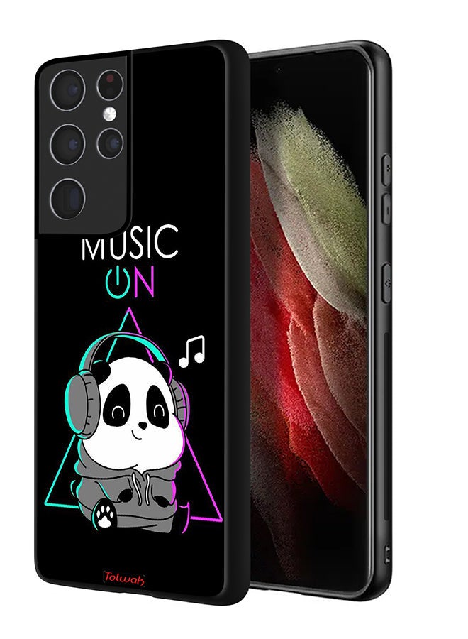Tolwak Samsung Galaxy S21 Ultra 5G Protective Case Cover Music On Panda - Image 1