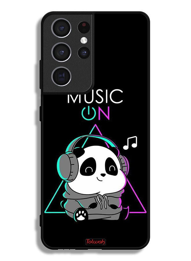 Tolwak Samsung Galaxy S21 Ultra 5G Protective Case Cover Music On Panda - Image 3