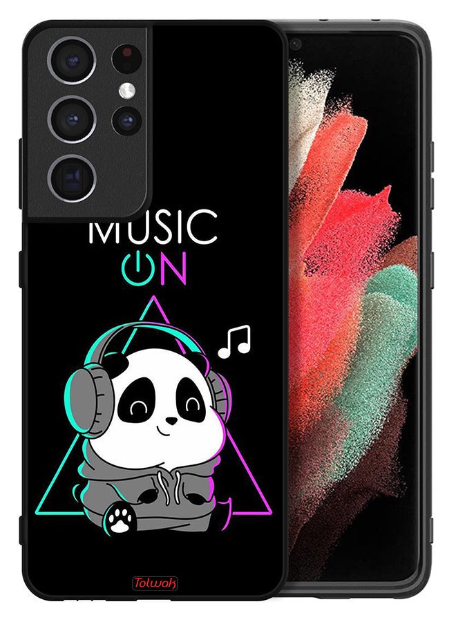 Tolwak Samsung Galaxy S21 Ultra 5G Protective Case Cover Music On Panda - Image 2