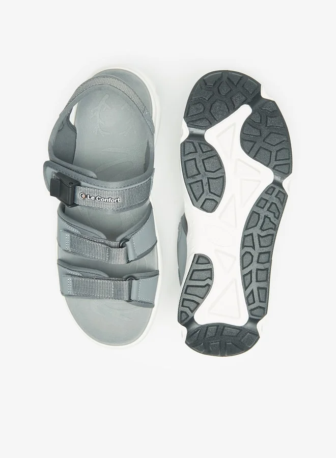 Le Confort Men Textured Sandals with Hook and Loop Closure