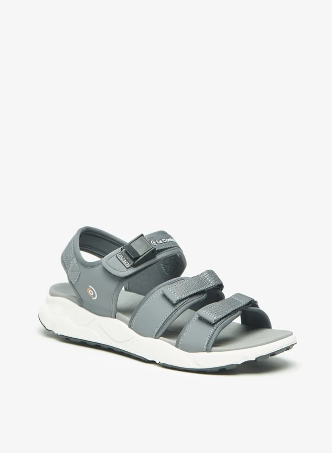 Le Confort Men Textured Sandals with Hook and Loop Closure