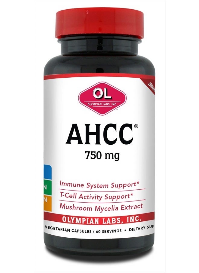 Olympian Labs Premium AHCC Supplement–750mg of AHCC per Capsule–Supports Immune Health, Liver Function, and Natural Killer Cell Activity- 60 Caps  - Image 1