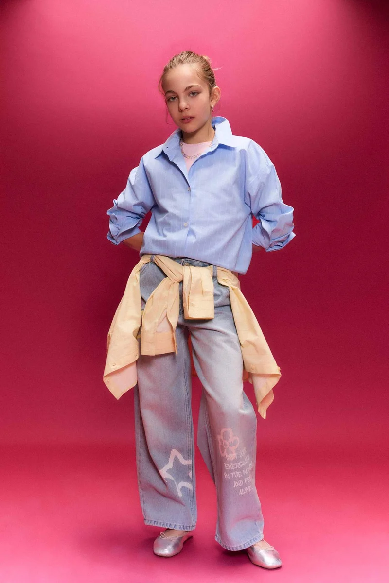 DeFacto Girl Baggy Fit Denim Trousers