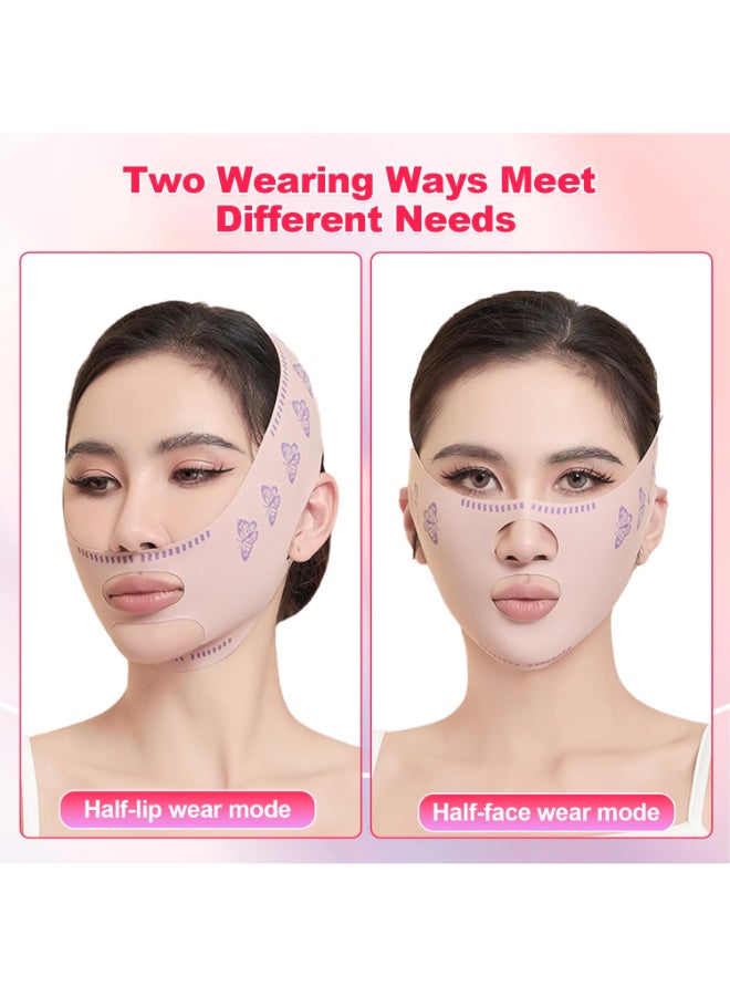 FOCONEE Double Chin Reducer V line Mask Chin Strap Jawline Shaper Face Slimming Belt with Jaw Exerciser Lift Tape for Lifting Facial Eliminator for Women 2 Usages - Image 4