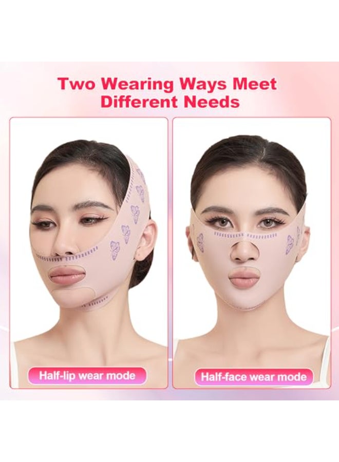FOCONEE Double Chin Reducer V line Mask Chin Strap Jawline Shaper Face Slimming Belt with Jaw Exerciser Lift Tape for Lifting Facial Eliminator for Women 2 Usages - Image 3