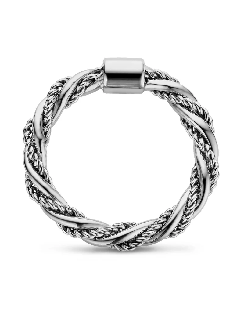 CERRUTI 1881 54 Giulia Silver Stainless Steel Twisted Cable Ring for Women for Women | Best Price UAE