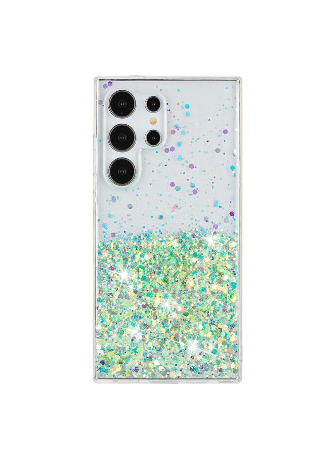 S-TOP Case For Samsung Galaxy S24 Ultra 5G Transparent Frame Noctilucent Glitter Powder TPU Phone Case - Image 2