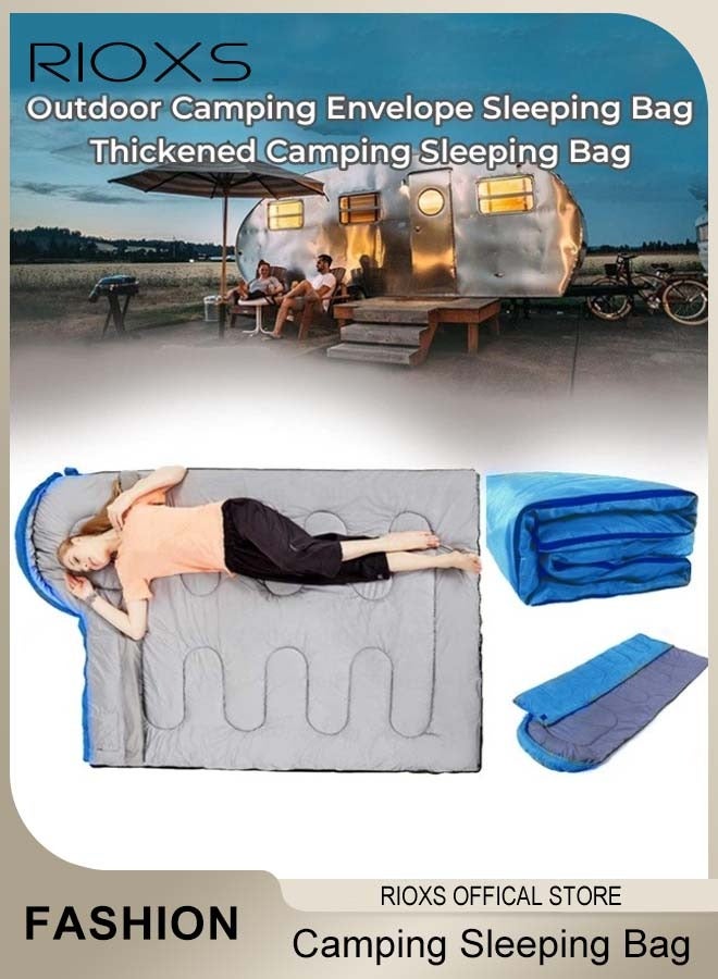 RIOXS Outdoor Camping Envelope Sleeping Bag Thickened Camping Sleeping Bag for Backpacking Hiking Nature Hiking Camping Mountaineering - Image 1