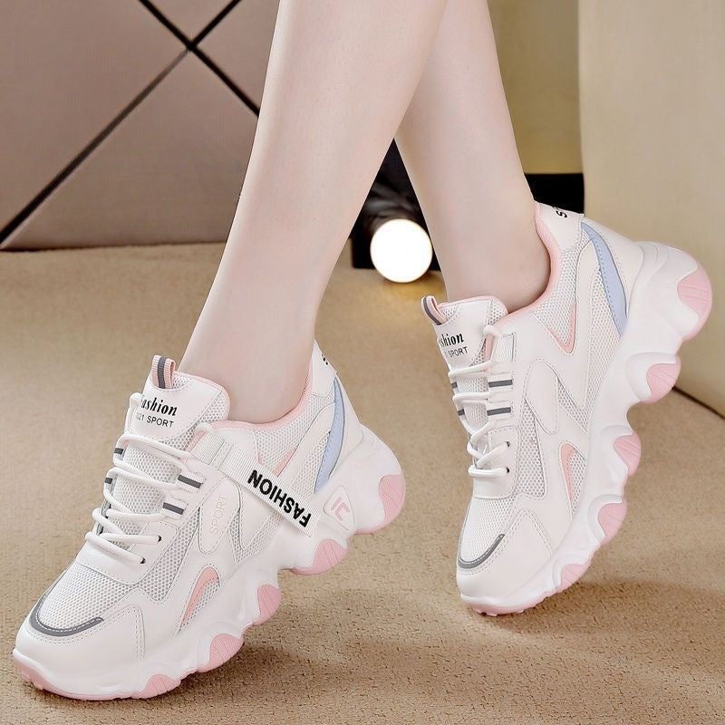 Trendy Brand Color-Matching Torre Shoes Women'S Shoes 2024 Autumn New Casual Thick Bottom Mesh Breathable Fashion Sneaker For Children - Image 1