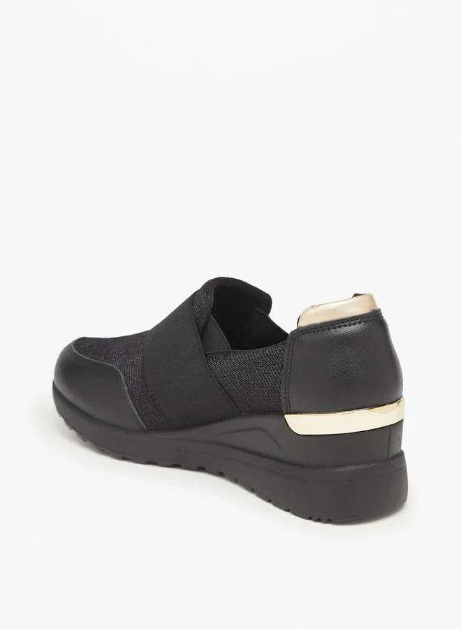 Flora Bella By Shoexpress Womens Textured SlipOn Low Ankle Sneakers