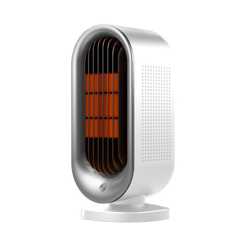 New desktop heater household small office electric heater energy-saving fast heating winter artifact vertical heater White silver 