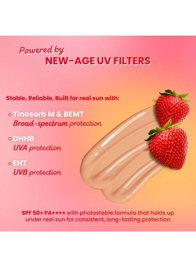 Dot & Key Strawberry Dew Tinted Sunscreen SPF 50+ Pa++++ - 02 Warm Ivory | Protection Against UVA & UVB | Broad Spectrum, Water & Sweat resistant | For All Skin Types | 50ml - Image 2