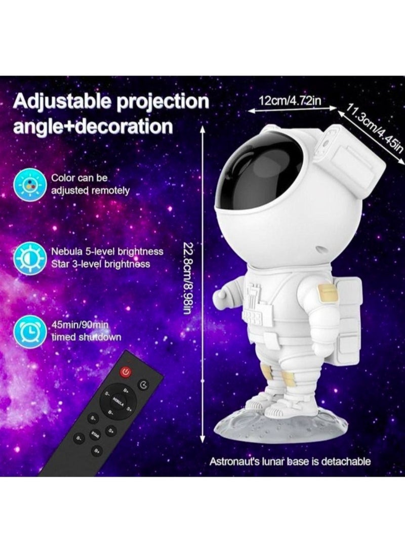 Astronaut Night Star Projector with Remote Control and 360 Degree Adjustable Design Astronaut Galaxy Nebula Night Light for Kids Adults Kids Bedroom Party Room Toy, White - Image 3