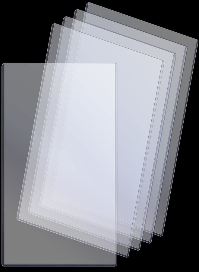 Teling 5 Pcs 8 1/2" x 11" Rigid Print Protectors Clear Rigid Sleeve Plastic Paper Page Protectors Clear Sheet Cover Photo Plastic Sleeve Hard Document Holder Birth Certificate Cover - Image 1