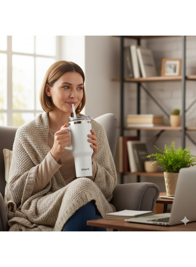 تيفونر كوب تيفونر للسفر (40 أونصة) - رفيقك المثالي للهيدرات اليومية بتصميم يجمع بين الأناقة والمتانة الفائقة - Image 2