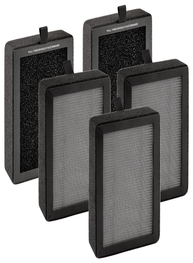 BRUVISH 5 Pack LV-H128 Replacement Filter for LEVOIT LV-H128, PUURVSAS (HM669A), ROVACS (RV60) Air Purifier, LV-H128 H13 True HEPA Filter, 3-in-1 Activated Carbon Filters, Replace #LV-H128-RF - Image 1