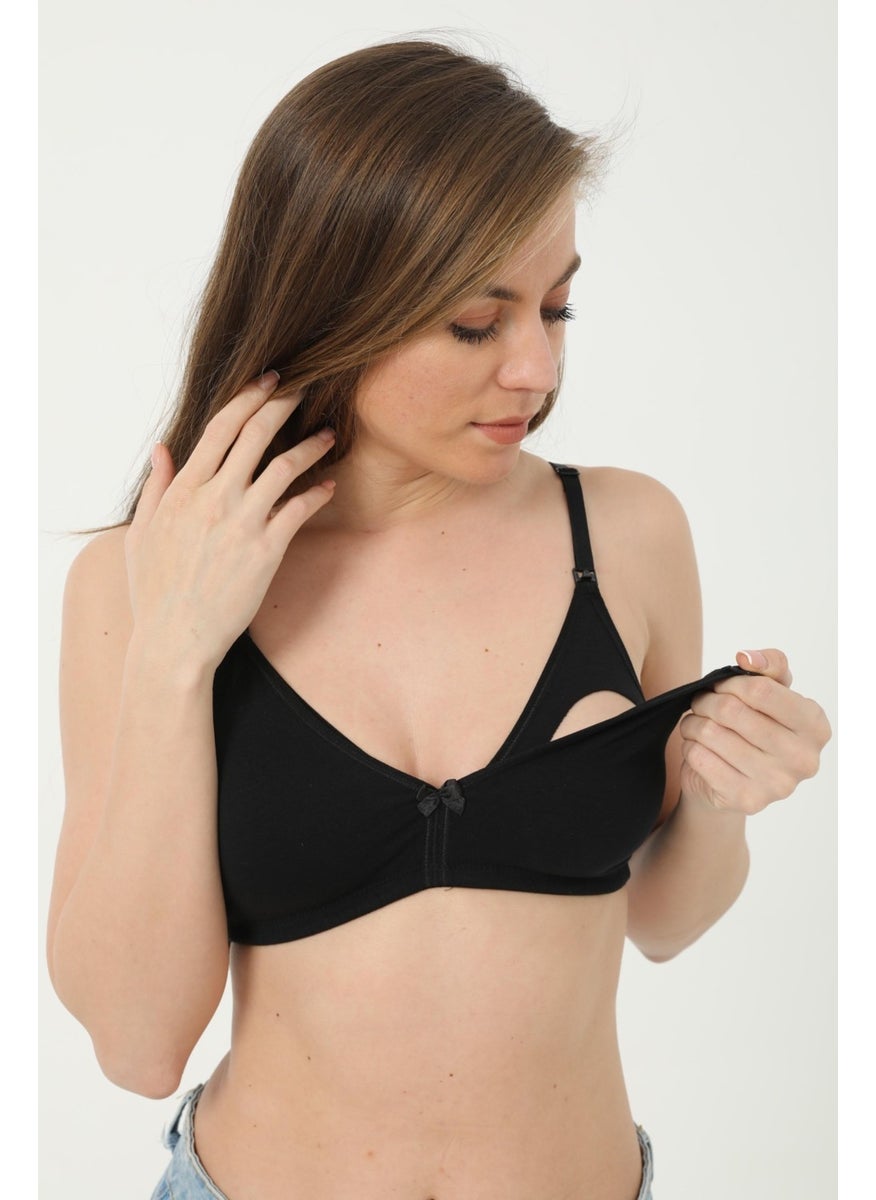 Arma Yıldız 3-Pack Black Nursing Bra Cotton Lycra  - Image 1