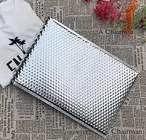 ProLine Packaging ProLine Glamour Metallic Silver Poly Bubble Mailers Envelopes Bags 6.5" x 10" Extra Wide Perfect for DVD Wide CD (10) - Image 4