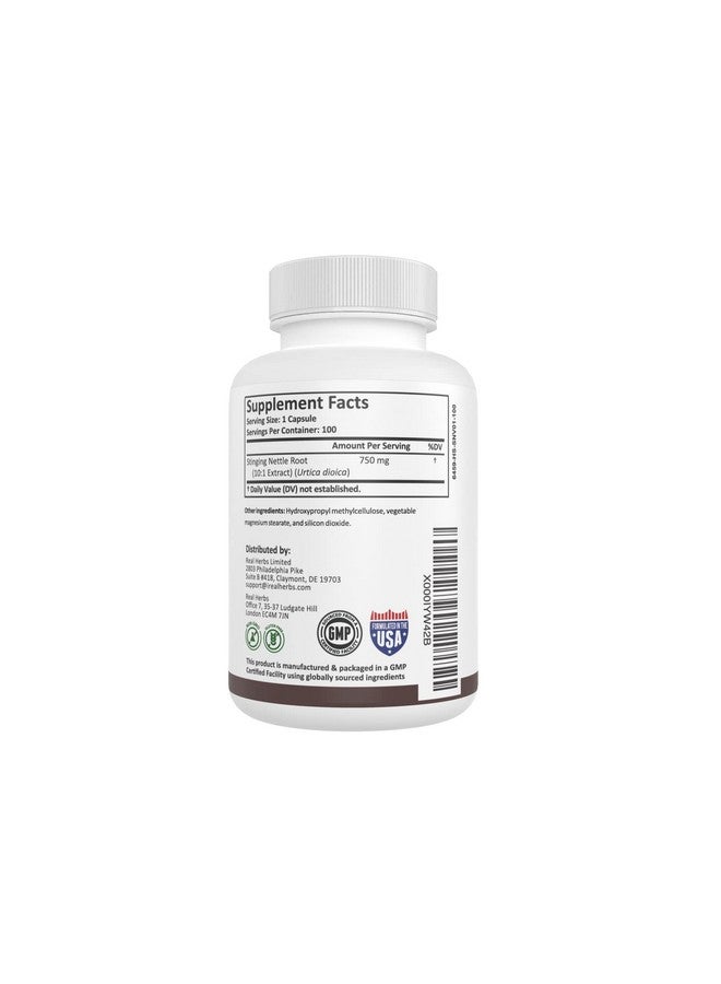 Real Herbs Stinging Nettle Root 10:1 Pure Extract 750Mg (Equivalent To 7500Mg Raw Stinging Nettle Root) Promotes Prostate & Urinary Tract Health 100 Vegetarian Capsules - Image 4