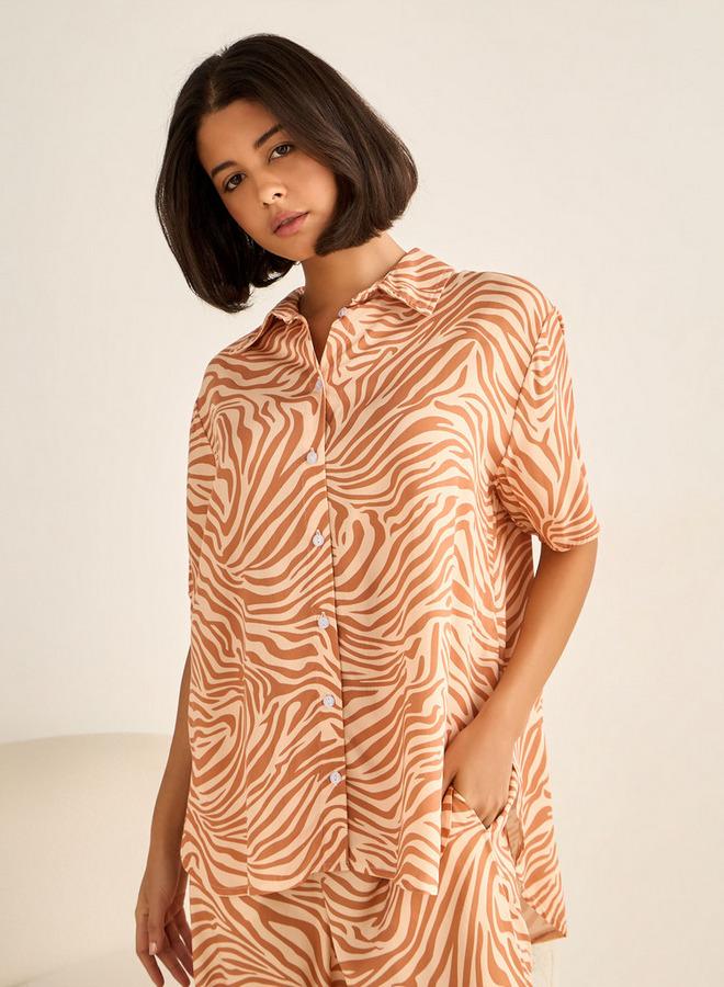 Aadaraya Pyjama Set Button-Down Shirt & Trousers - Image 2