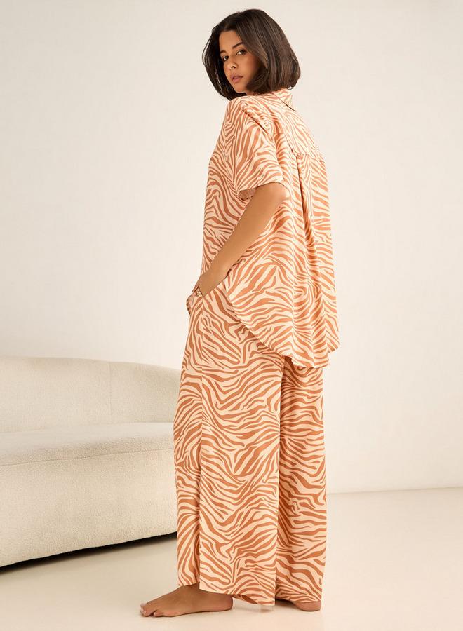 Aadaraya Pyjama Set Button-Down Shirt & Trousers - Image 3