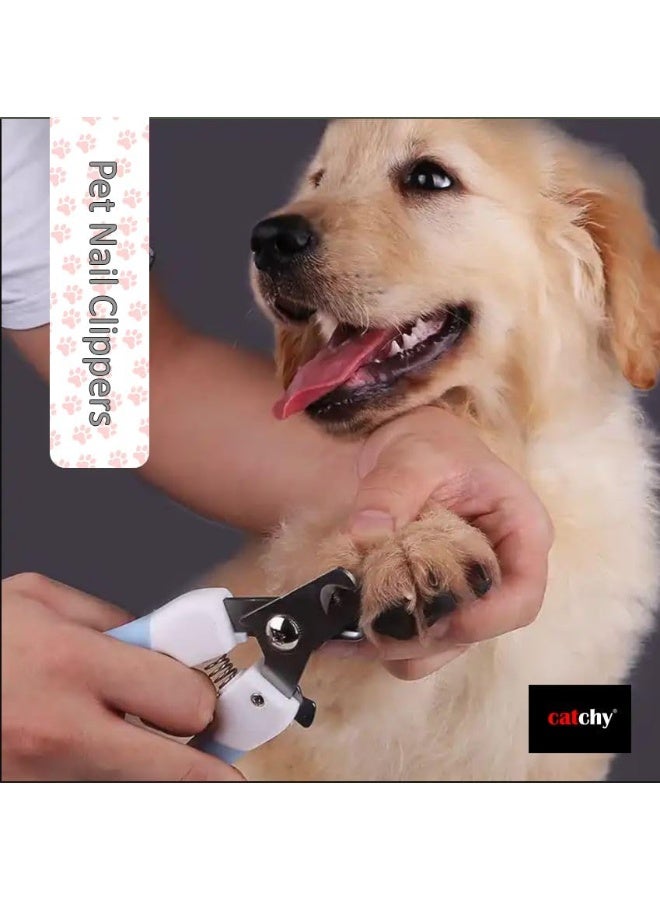مجموعة أدوات للكلاب والقطط، مجموعة تقليم أظافر الكلاب مع مبرد أظافر، مجموعة قص أظافر القطط، قصافة أظافر للكلاب والقطط مع واقي أمان - Image 5