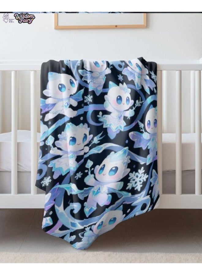 Wisdom Fairy Baby Children's Cartoon Flannel Thin Blanket (warm and comfortable, suitable for sleep, gaming) 70cm*100cm - 26 - Image 1