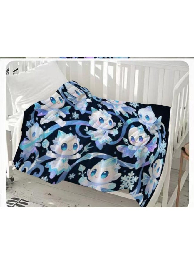 Wisdom Fairy Baby Children's Cartoon Flannel Thin Blanket (warm and comfortable, suitable for sleep, gaming) 70cm*100cm - 26 - Image 2