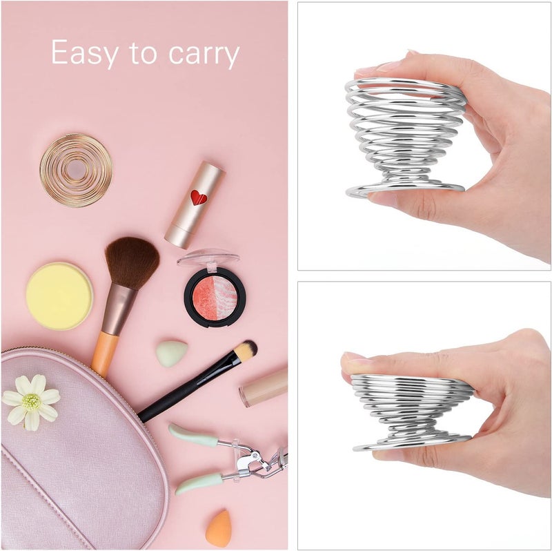 Luxspire Beauty Sponge Blender Holder, Sponge Makeup Blender Holder, Makeup Powder Puff Sponge Holder Beauty Tool Dryer Drying Rack Egg Powder Puff Display Stand - Silver - Image 5