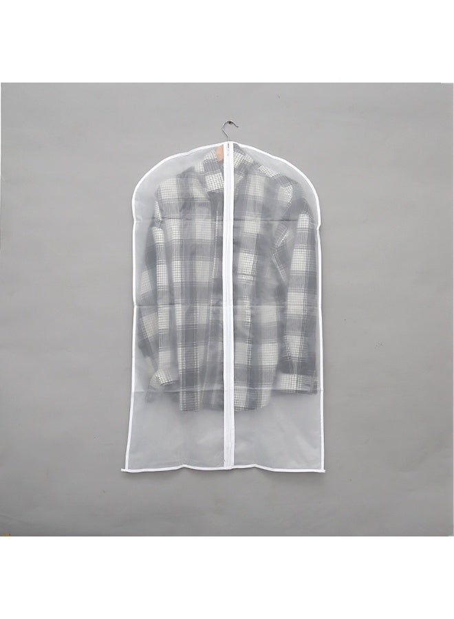 Clothes Dust Covers Large Medium and Small 4 Sizes（2 of 60x80, 1 of 60x100, 1 of 60x120, 1 of 60x140） Transparent Breathable Hanging Zip Clothes Storage Cover - Image 4