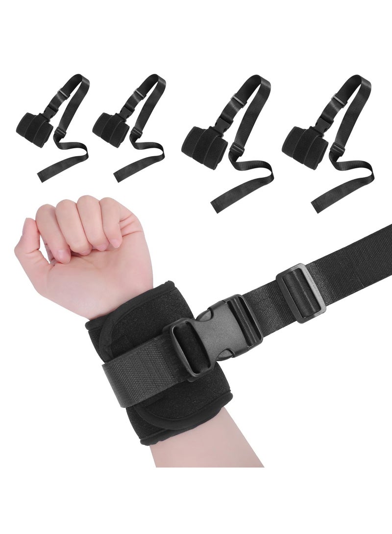 4pcs Patient Medical Restraints with Quick Release Buckles, Bed Restraints Belts for Wrists and Ankles, Limb Holder Movement Limited Ties for Hands or Legs - Image 1