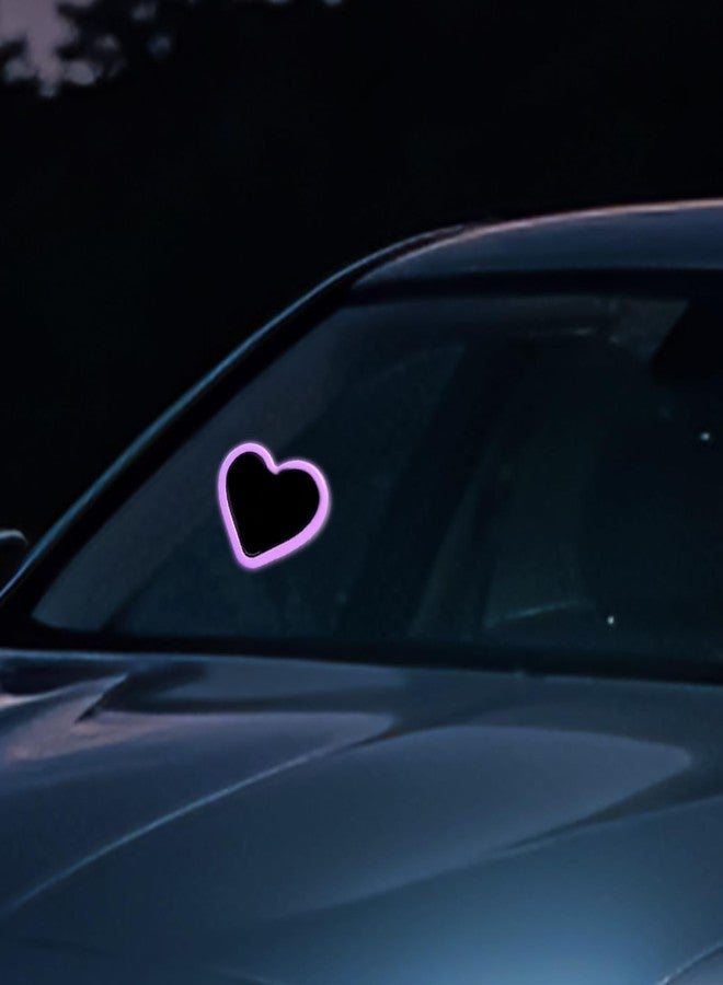 KCMOSGI Car LED Ambient Light, Solar-Powered Heart-Shaped LED Neon Light, 5 Modes, IP65 Waterproof, Romantic Cars for Night Driving, Heart Car Accessories for Christmas, Valentine's Day, Anniversary - Image 5