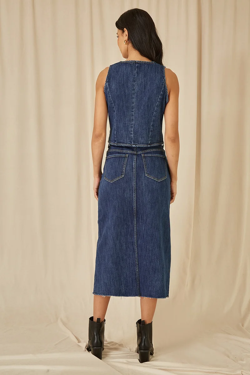 Yumi Denim Stretch Waistcoat